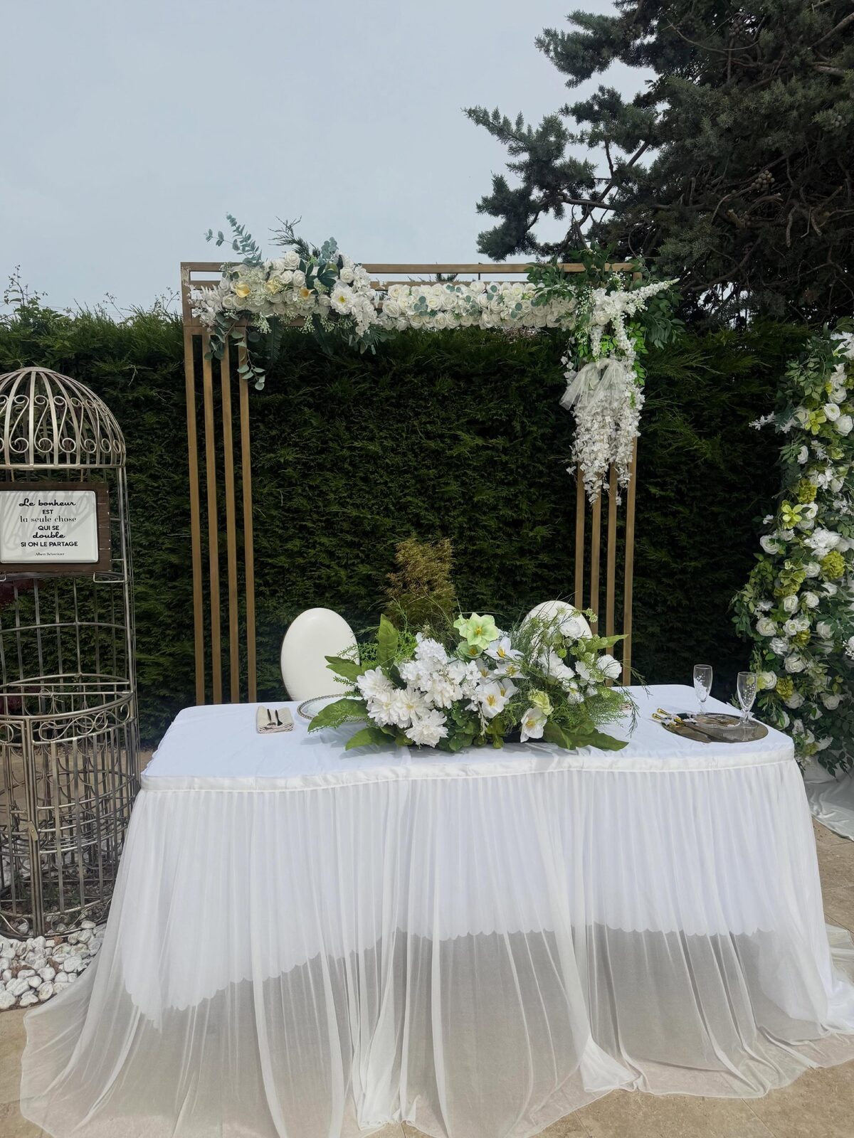 Table d'honneur des mariés